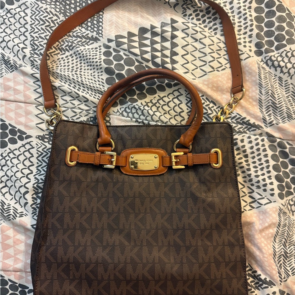 Michael Kors Hamilton Brown Large Tote Bag